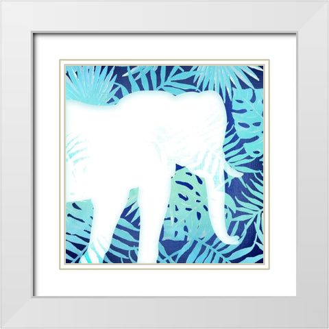 On Jungle Safari 4 White Modern Wood Framed Art Print with Double Matting by Kimberly, Allen
