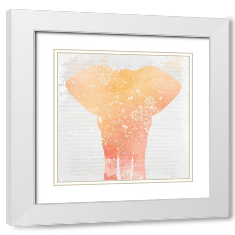 Elephant Dreams 2 White Modern Wood Framed Art Print with Double Matting by Kimberly, Allen