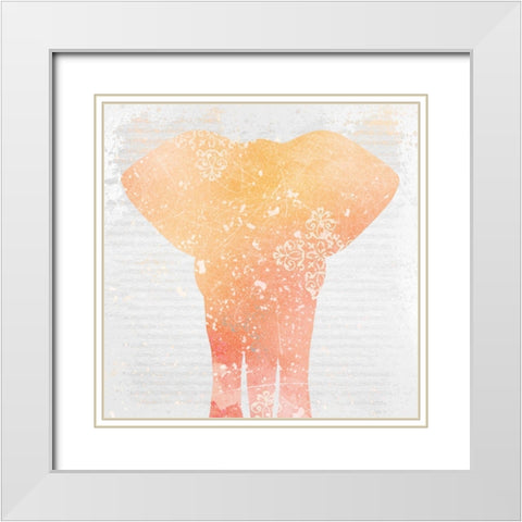 Elephant Dreams 2 White Modern Wood Framed Art Print with Double Matting by Kimberly, Allen