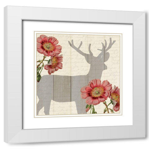 Wild Silhouette 1 White Modern Wood Framed Art Print with Double Matting by Kimberly, Allen