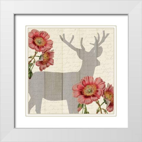 Wild Silhouette 1 White Modern Wood Framed Art Print with Double Matting by Kimberly, Allen