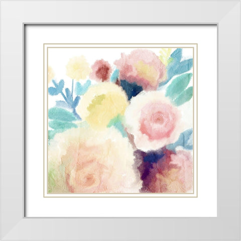 Colors of Springs White Modern Wood Framed Art Print with Double Matting by Kimberly, Allen
