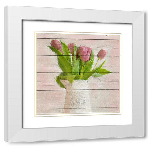 Spring Bloom White Modern Wood Framed Art Print with Double Matting by Allen, Kimberly
