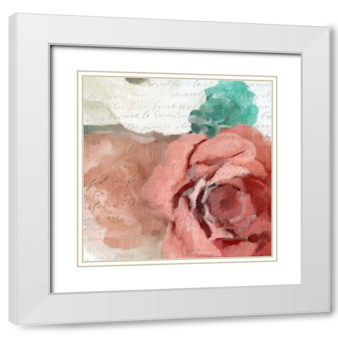 Sunday Blooms 1 White Modern Wood Framed Art Print with Double Matting by Kimberly, Allen