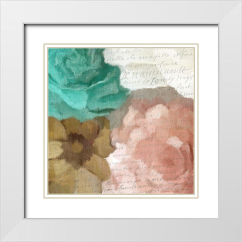 Sunday Blooms 2 White Modern Wood Framed Art Print with Double Matting by Kimberly, Allen
