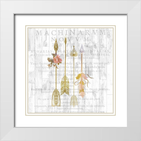 Spirit 2 White Modern Wood Framed Art Print with Double Matting by Kimberly, Allen