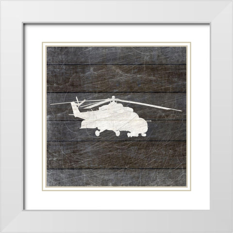 Military Vehicle 2 White Modern Wood Framed Art Print with Double Matting by Kimberly, Allen
