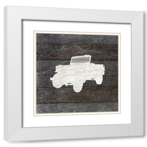 Military Vehicle 3 White Modern Wood Framed Art Print with Double Matting by Kimberly, Allen