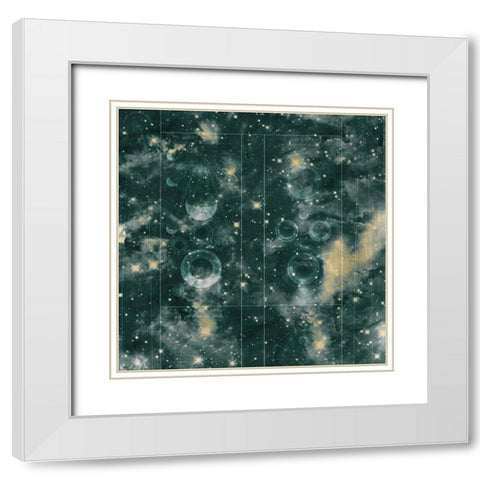 Celestial 4 White Modern Wood Framed Art Print with Double Matting by Kimberly, Allen