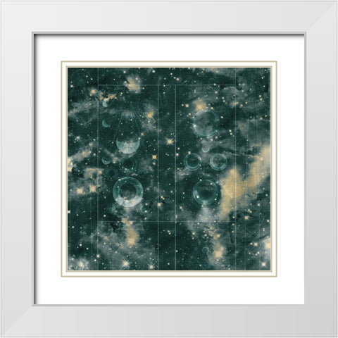 Celestial 4 White Modern Wood Framed Art Print with Double Matting by Kimberly, Allen
