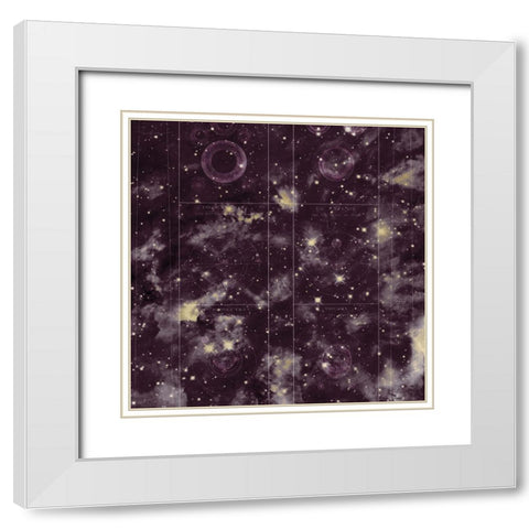 Celestial 5 White Modern Wood Framed Art Print with Double Matting by Kimberly, Allen