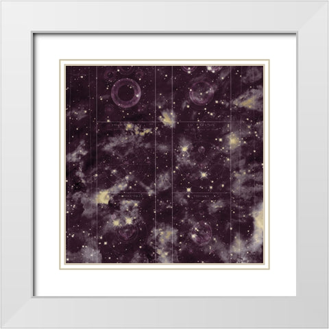 Celestial 5 White Modern Wood Framed Art Print with Double Matting by Kimberly, Allen