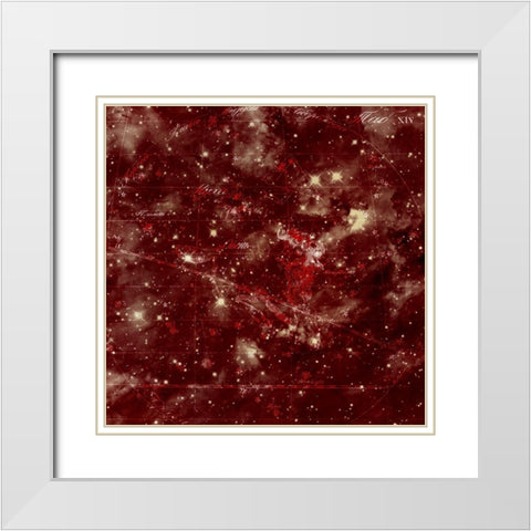 Celestial 6 White Modern Wood Framed Art Print with Double Matting by Kimberly, Allen
