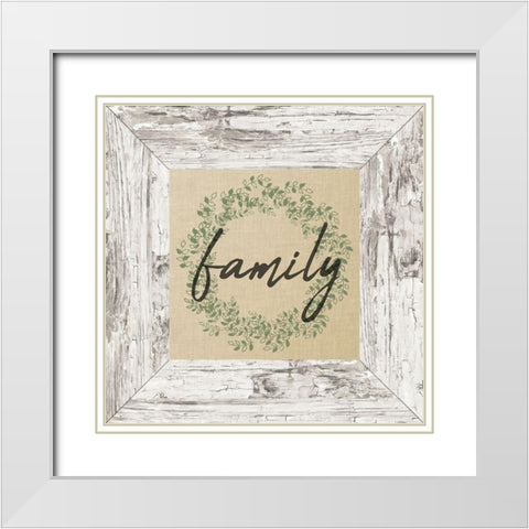 Family Frame White Modern Wood Framed Art Print with Double Matting by Kimberly, Allen