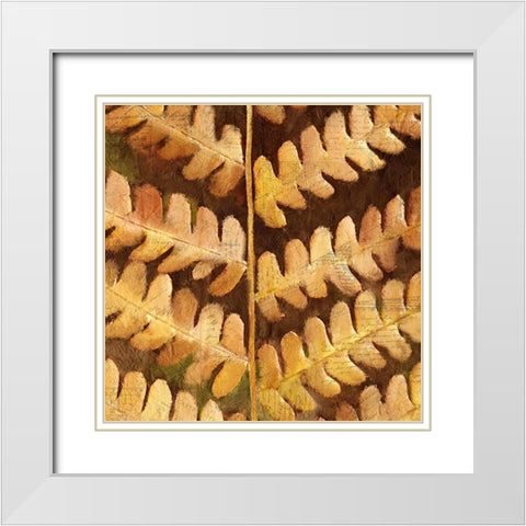 Autumn Leaves 1 White Modern Wood Framed Art Print with Double Matting by Kimberly, Allen