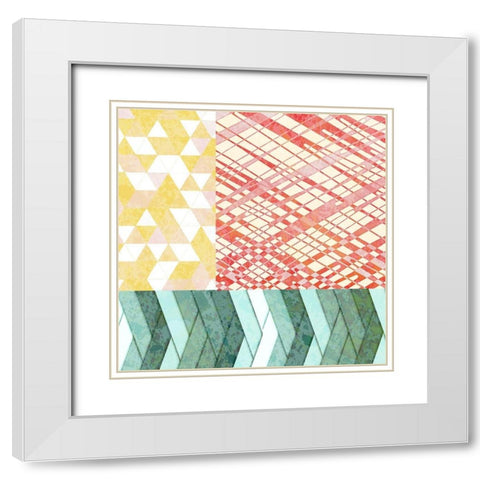 Geo Watercolor 2 White Modern Wood Framed Art Print with Double Matting by Kimberly, Allen