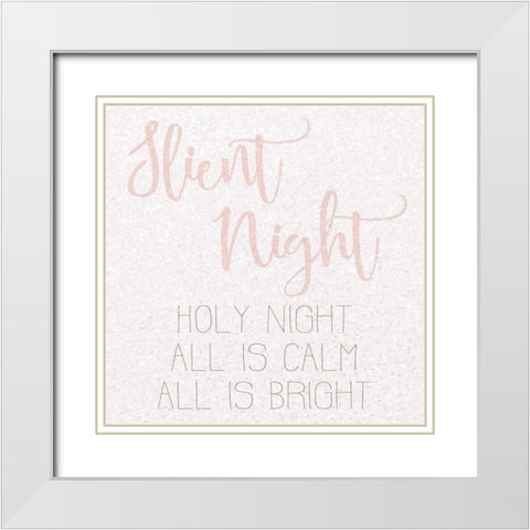Slient Night White Modern Wood Framed Art Print with Double Matting by Kimberly, Allen