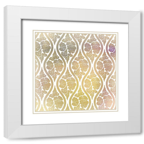 Watercolor Pattern 2 White Modern Wood Framed Art Print with Double Matting by Kimberly, Allen