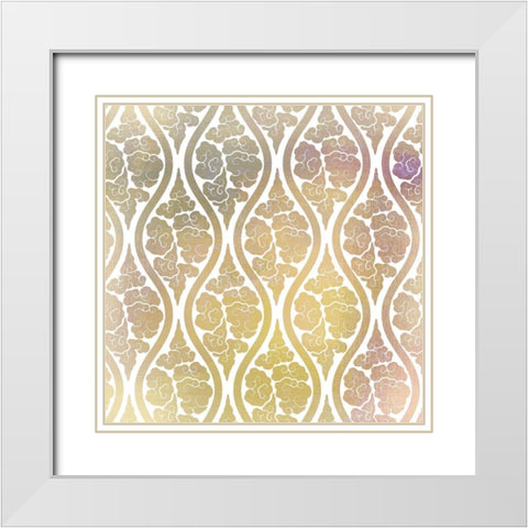 Watercolor Pattern 2 White Modern Wood Framed Art Print with Double Matting by Kimberly, Allen