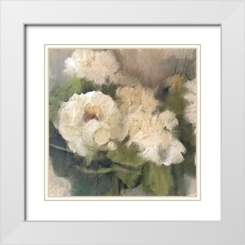 Summer Hydrangeas 2 White Modern Wood Framed Art Print with Double Matting by Kimberly, Allen