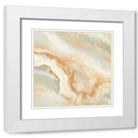 Mint Gold White Modern Wood Framed Art Print with Double Matting by Kimberly, Allen
