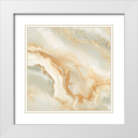 Mint Gold White Modern Wood Framed Art Print with Double Matting by Kimberly, Allen