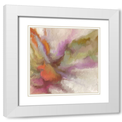 Jewel Tones White Modern Wood Framed Art Print with Double Matting by Kimberly, Allen