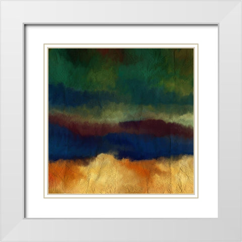 Layers of Jewel White Modern Wood Framed Art Print with Double Matting by Kimberly, Allen