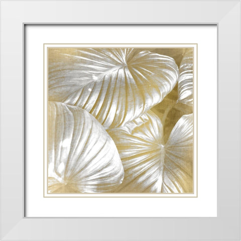 Tropic Gold 1 White Modern Wood Framed Art Print with Double Matting by Kimberly, Allen