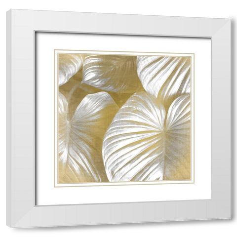 Tropic Gold 2 White Modern Wood Framed Art Print with Double Matting by Kimberly, Allen