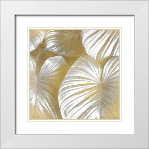 Tropic Gold 2 White Modern Wood Framed Art Print with Double Matting by Kimberly, Allen