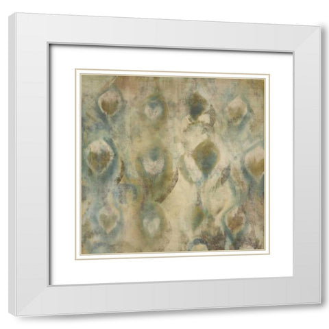 Raindrops White Modern Wood Framed Art Print with Double Matting by Allen, Kimberly