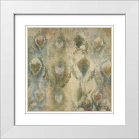 Raindrops White Modern Wood Framed Art Print with Double Matting by Allen, Kimberly