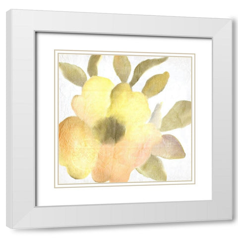 Summer Blooms 1 White Modern Wood Framed Art Print with Double Matting by Kimberly, Allen