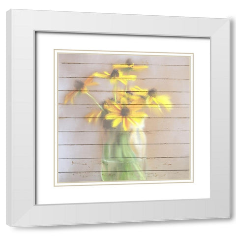 Spring Yellow White Modern Wood Framed Art Print with Double Matting by Kimberly, Allen