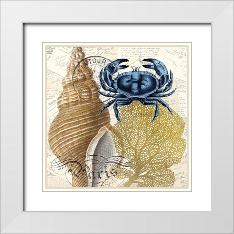 Coastal Day 1 White Modern Wood Framed Art Print with Double Matting by Kimberly, Allen