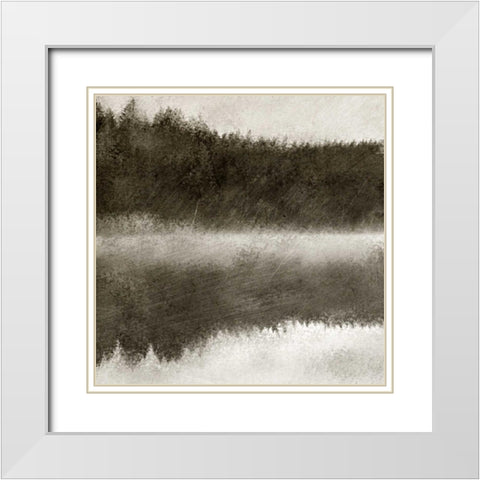 Misty Morning on the Lake 1 White Modern Wood Framed Art Print with Double Matting by Allen, Kimberly