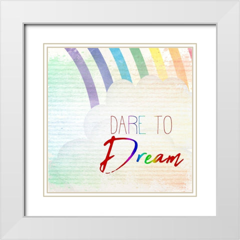 Somewhere over the Rainbow 2 White Modern Wood Framed Art Print with Double Matting by Kimberly, Allen