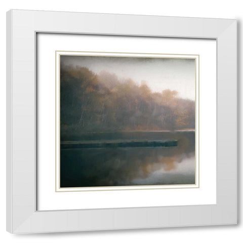 Cloudy Lake 1 White Modern Wood Framed Art Print with Double Matting by Allen, Kimberly