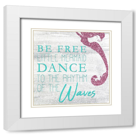 Mermaid Dreams 2 White Modern Wood Framed Art Print with Double Matting by Kimberly, Allen