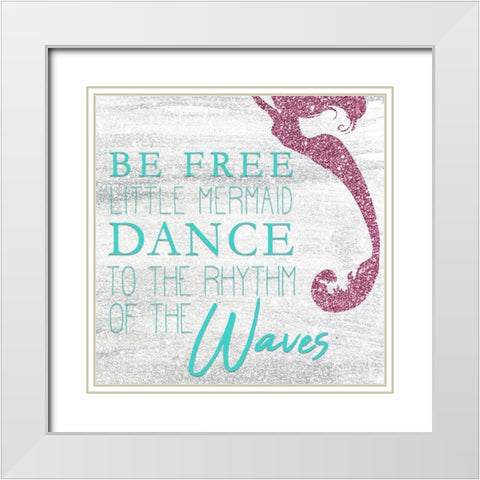 Mermaid Dreams 2 White Modern Wood Framed Art Print with Double Matting by Kimberly, Allen