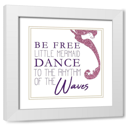 Mermaid Dreams 2 v2 White Modern Wood Framed Art Print with Double Matting by Kimberly, Allen