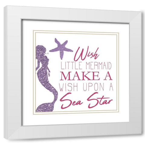 Mermaid Dreams 3 v2 White Modern Wood Framed Art Print with Double Matting by Kimberly, Allen
