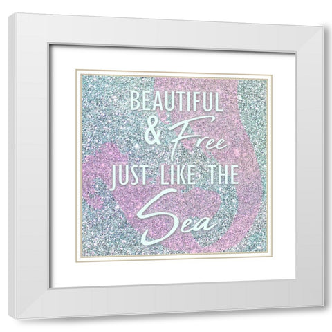 Mermaid Life 3 White Modern Wood Framed Art Print with Double Matting by Kimberly, Allen