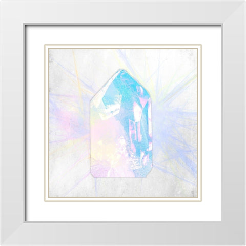 Crystal 3 White Modern Wood Framed Art Print with Double Matting by Kimberly, Allen