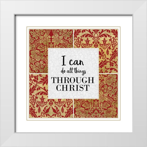 All Things 2 v2 White Modern Wood Framed Art Print with Double Matting by Kimberly, Allen