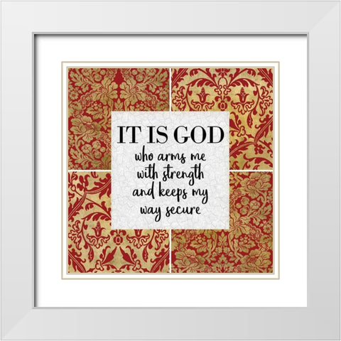 It is God White Modern Wood Framed Art Print with Double Matting by Kimberly, Allen