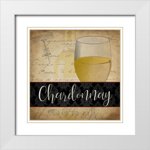 Fine Wine 2 White Modern Wood Framed Art Print with Double Matting by Kimberly, Allen