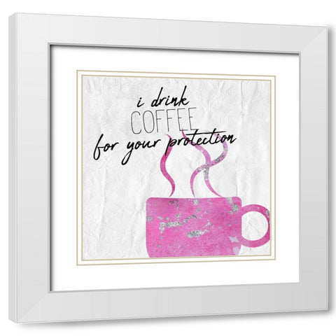Coffee  Days 1 White Modern Wood Framed Art Print with Double Matting by Kimberly, Allen