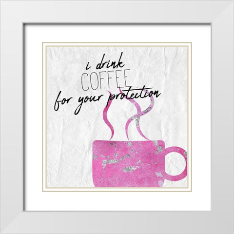 Coffee  Days 1 White Modern Wood Framed Art Print with Double Matting by Kimberly, Allen